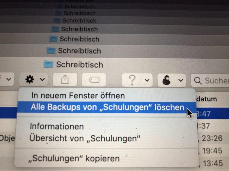 Snapshot aus Time Machine löschen - @M